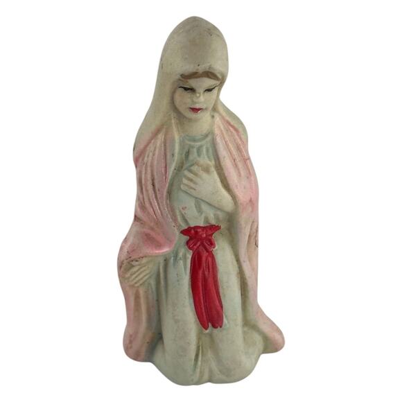 Vintage Hand-Painted Bisque Mini Nativity Figurines Christmas Decor - Picture 9 of 13